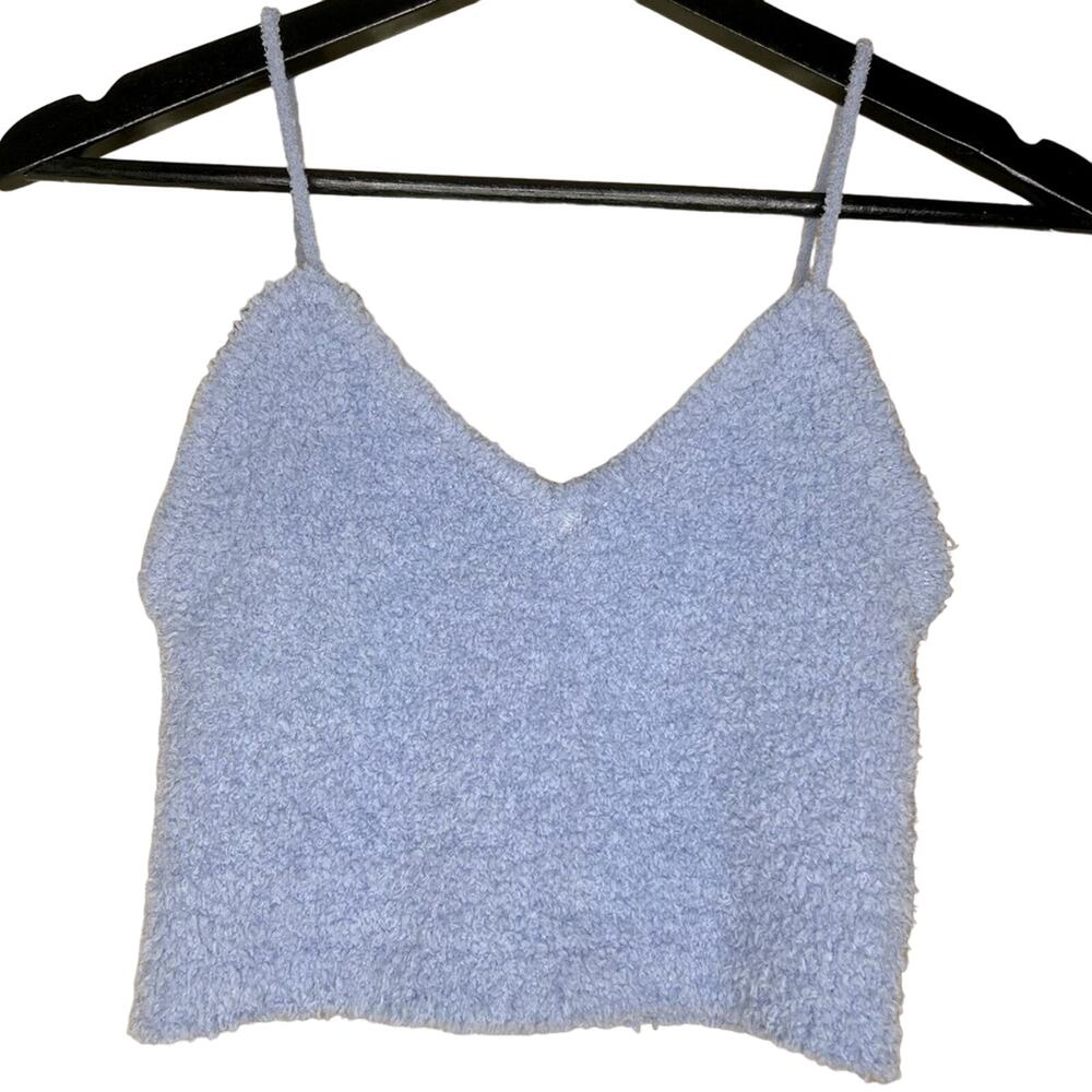 NUE Garage Size XS Plush Blue Cami Crop Top
